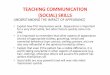 TEACHING COMMUNICATION (SOCIAL) SKILLS (Appearance Matters... · skills to deal with these reacQons eﬀecQvely ... asking their partner for suggestions of how they and ... (& a sensitive
