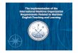 Presentation Maritime English Zura-1 - tne-qa.com _Maritime English_ Zura... · Our presentation offers the principles of implementation of Maritime English educational process at