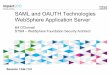 SAML and OAUTH Technologies WebSphere Application Server€¦ · SAML and OAUTH Technologies WebSphere Application Server ... SAML Web Services Token ... 3 The signature of the SAML