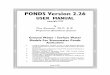 PONDS Version 2 - Devo Engineering · PONDS Version 2.26 USER MANUAL copyright 1995 by Devo Seereeram, Ph.D.,P.E. Professional Geotechnical Engineer Ground Water / Surface Water Models