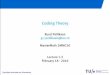 Coding Theory - win.tue.nlruudp/courses/2MMC30/week1-3.coding-theory.pdf · /k Coding Theory Ruud Pellikaan g.r.pellikaan@tue.nl MasterMath 2MMC30 Lecture 1.3 February 18 - 2016
