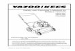 Safety and Operator's Manual for - YAZOO/KEES€¦ · The nomenclature drawing above (Figure 1) shows the essential parts of the Yazoo/Kees Power Rake/Slicer. It is recommended that