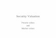 Security Valuation - Columbia University · Security Valuation Present values and Market values. 2 ... • interest rate risk ... • Be careful of high growth rates relative to