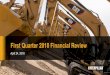 First Quarter 2018 Financial Review - caterpillar.com · Forward-Looking Statements 2 Certain statements in this financial review relate to future events and expectations and are
