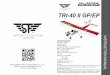 TRI-40 II GP/EP - Ripmax · TRI-40 II GP/EP No.8626K MTH HOBBY 2015 SPECIFICATIONS Wing Span: 1600mm Wing Area: 45 dm² Length: 1240mm Total Weight: 1900g (with battery 2600mAh)