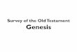 Survey of the Old Testament Genesis - Virbmedia.virbcdn.com/files/eb/b144d0c83483e92e-Genesis.pdf · •The table of nations ... He would have many descendants/great ... Noah's Ark