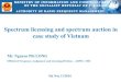 Spectrum licensing and spectrum auction in case study … · Spectrum licensing and spectrum auction in case study of Vietnam Mr. Nguyen Phi LONG Official of Frequency Assignment