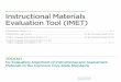 Instructional Materials Evaluation Tool (IMET) · Instructional Materials Evaluation Tool ... evaluating supplemental materials. ... using the materials
