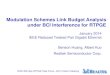 Modulation Schemes Link Budget Analysis under BCI ... · Modulation Schemes Link Budget Analysis ... Narrow-band sine wave interference ... Modulation Schemes Link Budget Analysis