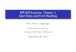 INF1100 Lectures, Chapter 4: Input Data and Error Handlingheim.ifi.uio.no/~inf1100/slides/INF1100-ch4.pdf · Input Data and Error Handling ... Ask the user questions and read answers
