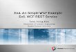 Ex4. An Simple WCF Example Ex5. WCF REST Service joong Kim Contents Ex1. An simple Web Services - HelloWorld Ex2. An Web Service Example - Convert Centigrade Ex3. An Web Service Example