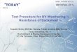 Test Procedure for UV Weathering Resistance of … Procedure for UV Weathering Resistance of Backsheet % ... ANSI/UL 746C or ISO 4892-2. ... Test Procedure for UV Weathering Resistance