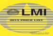 2015 PRICE LIST - Home - Aqua Technology Group · 2015 PRICE LIST. 2015 PRICE LIST. Effective: June 1, 2015 ... Please refer to the LMI Chemical Resistance chart and to your chemical