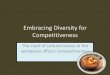 Embracing Diversity for Competitiveness - …€¦ · Embracing Diversity for Competitiveness The clash of cultural values in the workplace affects competitiveness