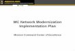 MC Network Modernization Implementation Plan ·  · 2018-04-03What is the Army’s Network Modernization Strategy? Vision: ... o Deliver and Staff COE Requirements o IOC of COE 