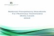 National Competency Standards For Pharmacy Technicians ...€¦ · National Competency Standards for Pharmacy Technicians ... National Competency Standards for Pharmacy Technicians