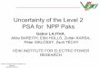 Uncertainty of the Level 2 PSA for NPP Paks · Uncertainty of the Level 2 PSA for NPP Paks ... •Summary. Workshop on ... 700 800 Temperature (deg C) Corium Level (m) Failure Probability