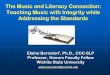 The Music and Literacy Connection: Teaching Music webs. Music and Literacy Connection: Teaching Music