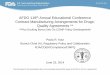 AFDO 118th Annual Educational Conference Contract ... 118th Annual Educational Conference Contract Manufacturing Arrangements for ... – Process Controls/Powder Blends and Stratified