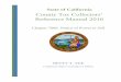 County Tax Collectors’ Reference Manual 2016 County Tax Collectors’ Reference Manual, is produced by the State Controller's Office, Local Government ... 7113. CITY PROPERTY . If