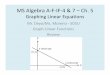 Mr. Deyo/Ms. Moreno ‐ SDSU Graph Linear Functions …maestrodeyo.weebly.com/uploads/1/7/1/0/17102056/sdsu-ms...By the end of the period, I will graph a linear equation using x and