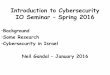 Introduction to Cybersecurity IO Seminar Spring to Cybersecurity IO Seminar ... computer scientists/engineers