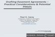 Drafting Easement Agreements Practical Considerations ... · PDF fileDrafting Easement Agreements – Practical Considerations & Potential Pitfalls Paul G. Carey ... Drafting Issues