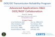 Advanced Applications R&D DOE/NIST Collaboration. Ewing DOE... · – Coordinate regular discussions between DOE labs and NIST ... – Support the assessment of PMU data quality 