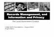 Records Management, and Information and Privacy - …and~Events/MATI~Programs/MATI... · Records Management, and Information and Privacy ... No distinction in law or regulation 