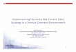 the Army Net Data Strategy in a Service‐Oriented Environment · Legend A capability specified by an ADSL Service Interface Specification A capability specified by an ADSL Pattern