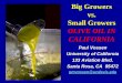 Big Growers vs. Small Growers - University of California, …sfp.ucdavis.edu/files/144719.pdfValue of California Olive Oil • 2007 price up from $23 to $30/gallon • 2007 price for