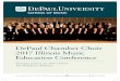 DePaul Chamber Choir 2017 Illinois Music Education … Chamber Choir 2017 Illinois Music Education Conference Thursday, January 26, 2017, 7:30 pm ... Perlemuter and Alfred Cortot