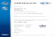 CERTIFICATE - Deringer-Ney · ISO 9001 : 2008 Certificate registration no. ... 10002309 QM08 2000-01-24 2015-07-09 2018-07-08 UL DQS Inc. Ganesh Rao Managing Director. Annex to Certificate
