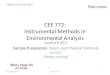 CEE 772: Instrumental Methods - UMass 772: Instrumental Methods in Environmental Analysis ... – 8015: