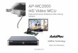 AP-MC2000 HD Video MCU - AddPac Multi-User/Multi-Session Video ... Smart Multimedia Management Software Support Call Manager Function Included External MCU Mode Support ... – RADIUS