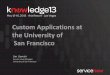 Custom Applications at the University of San Franciscojuomini.com/servicenow/presentations/Custom... · Custom Applications at the University of San Francisco. Agenda ... – Sponsors