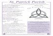 St. Patrick Parish€” Fr. Slavko Barbaric O.F.M • Fasting invites the Holy Spirit in to heal our hearts, our relationship with God and our relationship with others In this season,