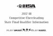 2017-18 Competitive Cheerleading State Final Qualifier ... · 2018 IHSA COMPETITIVE CHEERLEADING STATE FINAL QUALIFYING SCHOOL INFORMATION ... can be made at the IHSA registration