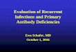 Evaluation of Recurrent Infections and Primary Antibody Deficiencies · 2016-10-03 · Evaluation of Recurrent Infections and Primary Antibody Deficiencies Ewa Schafer, MD ... –