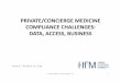 PRIVATE/CONCIERGE MEDICINE COMPLIANCE … MEDICINE COMPLIANCE CHALLENGES: DATA, ACCESS, BUSINESS James J. Eischen, ... • Engage in electronic communications ... n12_Ch02.pdf BE CAREFUL
