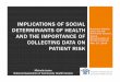 IMPLICATIONS OF SOCIAL DETERMINANTS OF … Health Care for the Homeless Council, Social Determinants of Health Institute May 27, 2014 IMPLICATIONS OF SOCIAL DETERMINANTS OF HEALTH