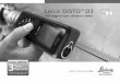 Leica DISTO 3Warranty Years - LaserStreet.com DISTO™ D3 1.0.0 gb 1 Start-up D GB F I E P NL DK S N FIN J CN ROK PL H RUS CZ User Manual English Congratulations on the purchase of