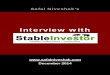 Interview with - Safal Niveshak · the Harshad Mehta boom and bust. ... after a quiet period after the Harshad Mehta scam burst in 1992 ... Safal Niveshak’s Interview with Stable
