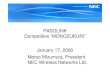 PASOLINK Competitive “MONOZUKURI” January 17, 2008 ...· IDU ODU (WiMAX) PasoWings. ... PASOLINK