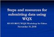 Steps and resources for submitting data using submitting ... · Warehouse Warehouse ... A database data management system is critical A database data management system is ... Project,