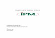 Health and Safety Policy - IPM Pest Management Pest Control · Integrated Pest Management Ltd Version 1 Issue 2 Health and safety policy amendment record Section name Date of amendment
