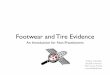 Footwear and Tire Evidence - projects.nfstc.org · soft substrate such as soil, mud, sand and snow. ... • FBI lab used this evidence and ... The NAS Report & Research