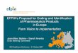 EFPIA’s Proposal for Coding and Identification of ... 15... · EFPIA’s Proposal for Coding and Identification of Pharmaceutical Products ... to respective company product database