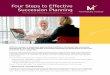 Four Steps to Effective Succession Planning Steps to Effective Succession Planning by Michael Gravelle,