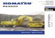 BACKHOE CAPACITY 3SAE 1:1 heaped 8000 - Komatsu India Excavators/PC8000-6.pdf · SUPER SHOVEL OPERATING WEIGHT 700-720 ton 1,540,000-1,590,000 lb SHOVEL CAPACITY 42 m3 55 yd3 SAE